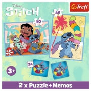 Imagine PUZZLE TREFL 2IN1 MEMO MOOMIN DISNEY STITCH LILO