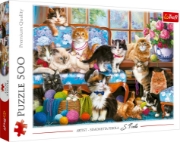 Imagine PUZZLE TREFL 500 FAMILIA DE PISICUTE