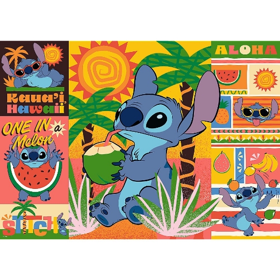 Imagine Puzzle Trefl 500 Disney Stitch în vacanță