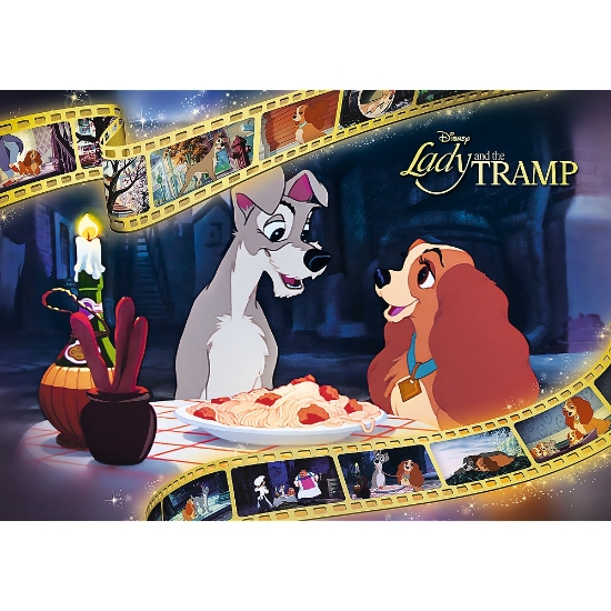 Imagine Puzzle Trefl 1000 Premium Plus Disney Doamna si Vagabondul