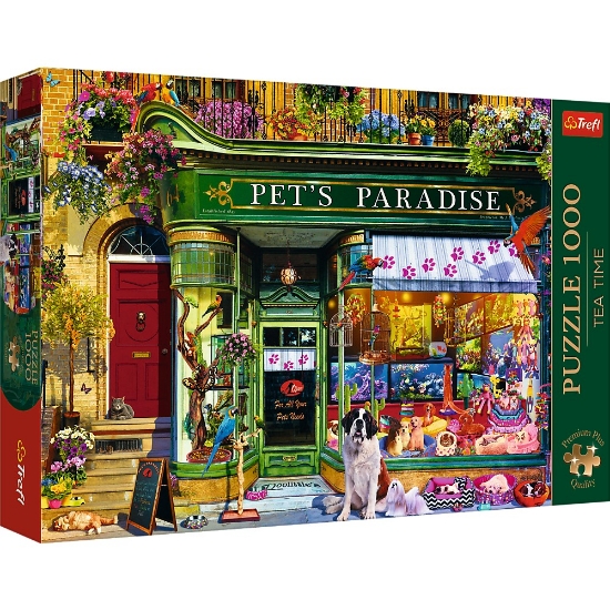 Imagine PUZZLE TREFL 1000 PREMIUM PLUS TEA TIME PARADISUL ANIMALELOR