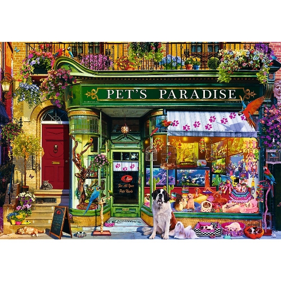 Imagine Puzzle Trefl 1000 Premium Plus Tea Time Paradisul animalelor