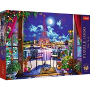Imagine PUZZLE TREFL 1000 PREMIUM PLUS TEA TIME PARISUL IN LUMINA LUNII