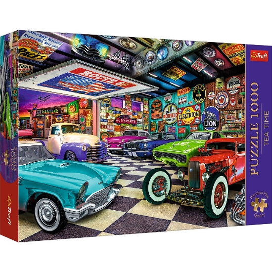 Imagine PUZZLE TREFL 1000 PREMIUM PLUS TEA TIME GARAJUL COLECTIONARULUI DE MASINI