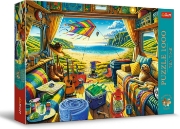 Imagine PUZZLE TREFL 1000 PREMIUM PLUS TEA TIME CALATORIE CU CARAVANA