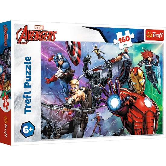 Imagine PUZZLE TREFL 160 DISNEY MARVEL EROI IN ACTIUNE RAZBUNATORII