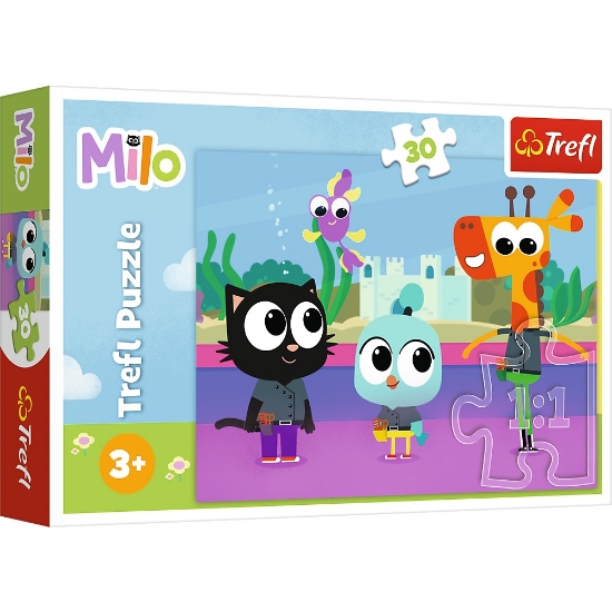 Imagine PUZZLE TREFL 30 PLANETA MILO PISICA MILO