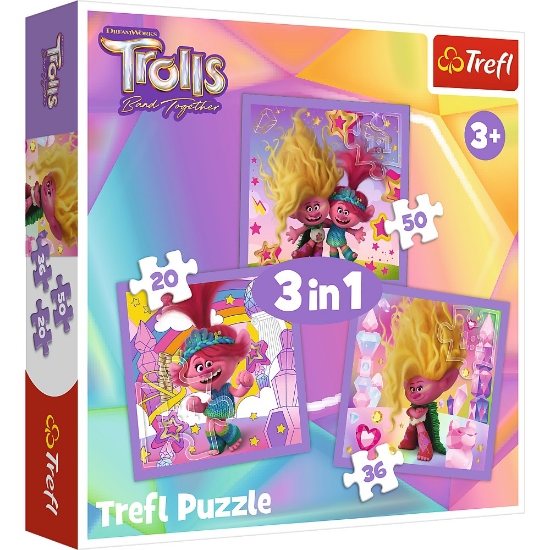 Imagine PUZZLE TREFL 3IN1 TROLII FERICITI