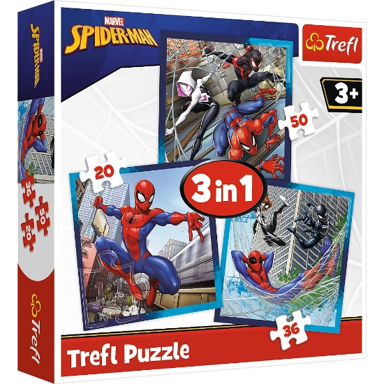 Imagine PUZZLE TREFL 3IN1 DISNEY MARVEL SPIDERMAN