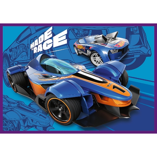 Imagine Puzzle Trefl 4x250 Hot Wheels Mașini de Curse