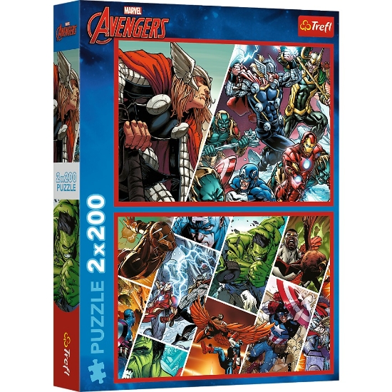 Imagine PUZZLE TREFL 2X200 MARVEL AVENGERS APARATORII LUMII