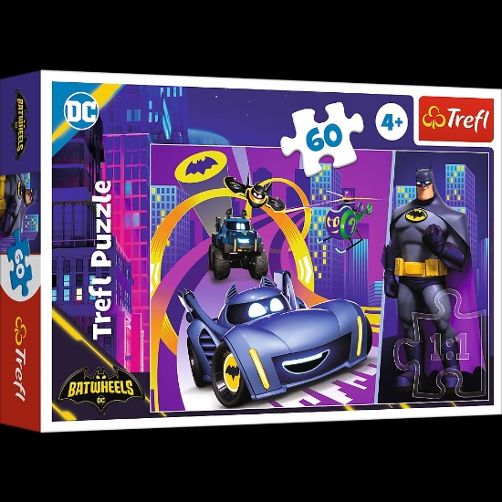 Imagine PUZZLE TREFL 60 BATMAN SI VEHICULELE LUI