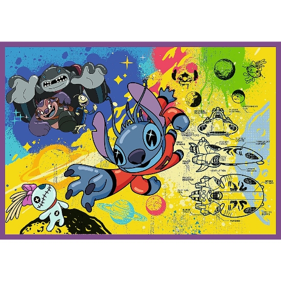 Imagine  Puzzle Trefl 4x250 Disney Uimitorul Stitch