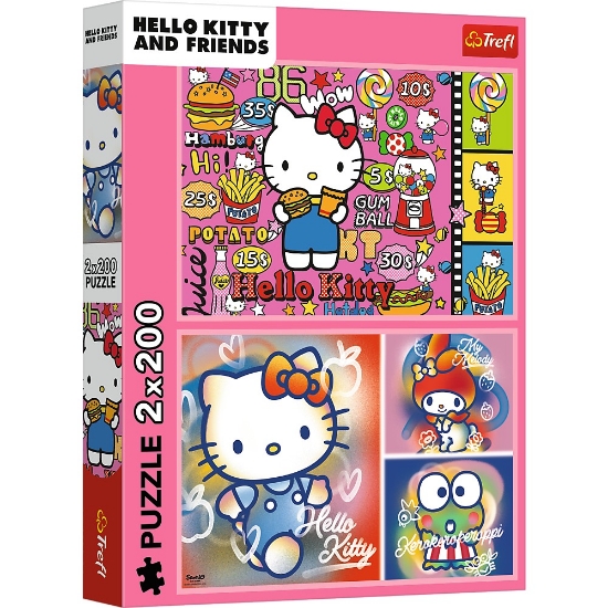 Imagine PUZZLE TREFL 2X200 HELLO KITTY SI PRIETENII