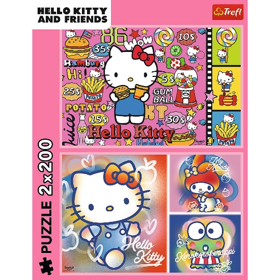 Imagine Puzzle Trefl 2x200 Hello Kitty și prietenii