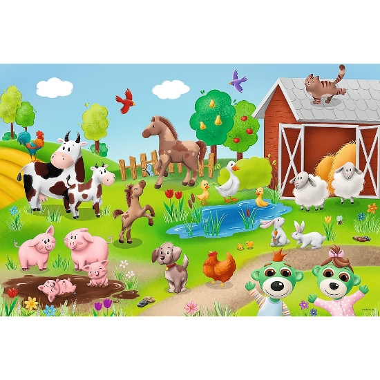 Imagine Puzzle Trefl 24 MAXI Babies and the Bear – Animale la fermă