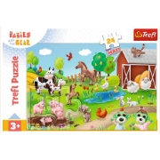 Imagine Puzzle Trefl 24 MAXI Babies and the Bear – Animale la fermă