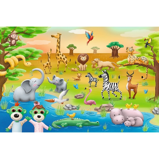Imagine Puzzle Trefl 24 MAXI Babies and the Bear – Safari
