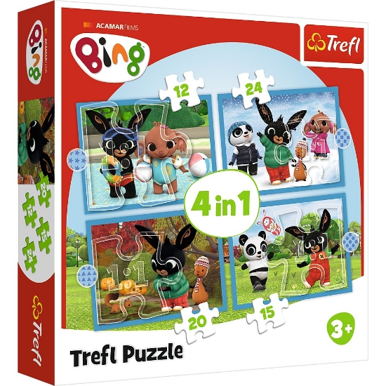 Imagine PUZZLE TREFL 4IN1 ACAMAR FILMS HAPPY BING