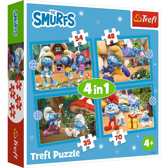 Imagine PUZZLE TREFL 4IN1 STRUMFII SATUL STRUMFILOR