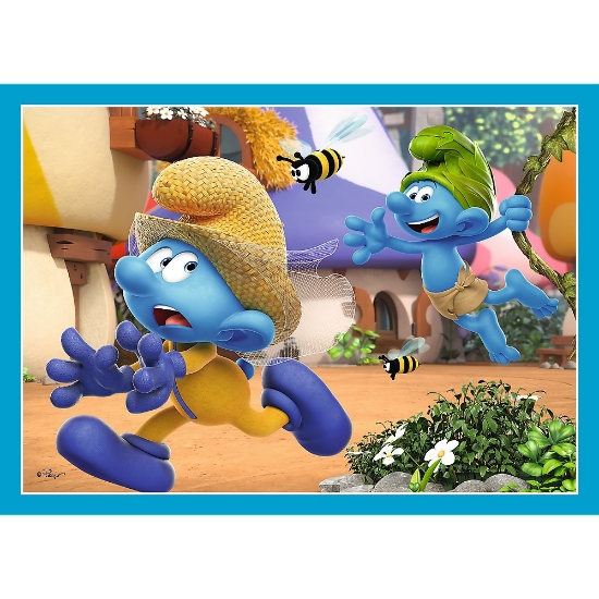 Imagine  Puzzle Trefl 4in1 Strumfii Satul Strumfilor