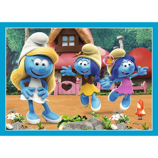 Imagine  Puzzle Trefl 4in1 Strumfii Satul Strumfilor