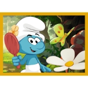 Imagine PUZZLE TREFL 4IN1 STRUMFII VIATA IN SATUL STRUMFILOR
