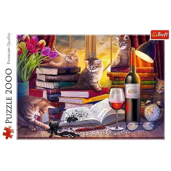 Imagine Puzzle Trefl 2000 Noaptea Pisicilor