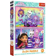 Imagine PUZZLE TREFL 2X24 GABBYS DOLLHOUSE AVENTURILE LUI GABBY