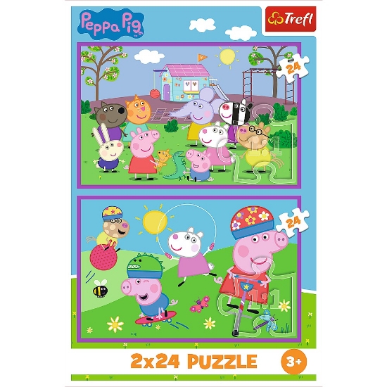 Imagine Puzzles 2x24 Peppa Pig O zi la joacă cu Peppa Pig