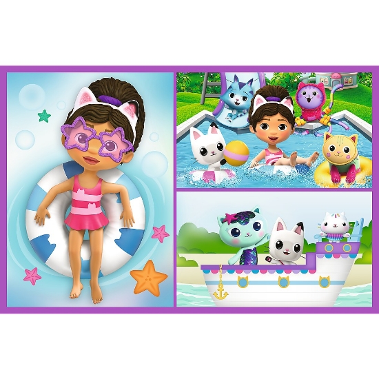 Imagine Puzzle Trefl 2x70 Gabby’s Dollhouse – Aventurile lui Gabby