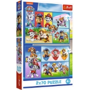 Imagine PUZZLE TREFL 2X70 PATRULA CATELUSILOR ECHIPA CATELUSILOR