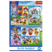Imagine Puzzle Trefl 2x70 Patrula Căţeluşilor – Echipa căţeluşilor