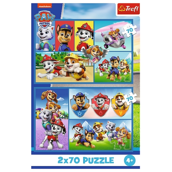 Imagine Puzzle Trefl 2x70 Patrula Căţeluşilor – Echipa căţeluşilor