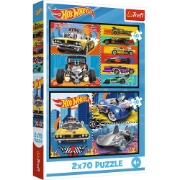 Imagine PUZZLE TREFL 2X70 HOT WHEELS MASINI