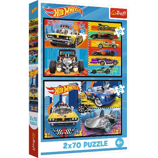 Imagine PUZZLE TREFL 2X70 HOT WHEELS MASINI