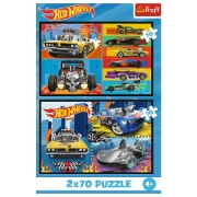 Imagine PUZZLE TREFL 2X70 HOT WHEELS MASINI
