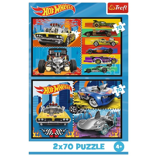 Imagine Puzzle Trefl 2x70 Hot Wheels – Mașini