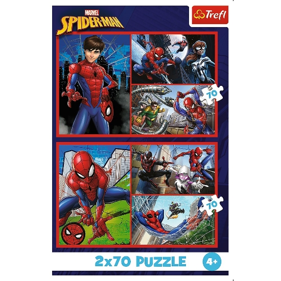 Imagine Puzzle Trefl 2x70 Marvel Spider-Man – Aventurile lui Spider-Man