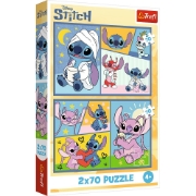 Imagine PUZZLE TREFL 2X70 STITCH NU EXISTA PLICTISEALA CU STITCH