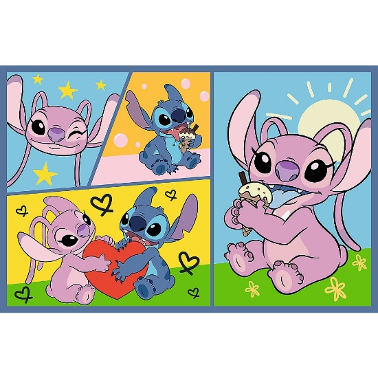 Imagine Puzzle Trefl 2x70 Stitch – Nu există plictiseală cu Stitch