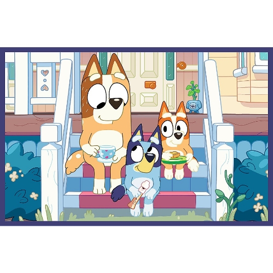 Imagine Puzzle Trefl 2x24 Bluey Distracție cu Bluey