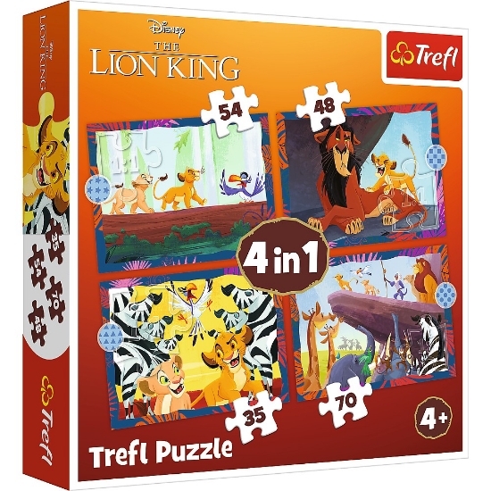 Imagine PUZZLE TREFL 4IN1 DISNEY REGELE LEU