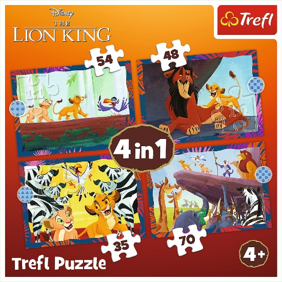 Imagine Puzzle Trefl 4in1 Disney Regele Leu