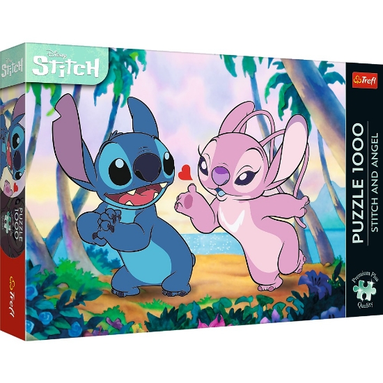 Imagine PUZZLE TREFL 1000 PREMIUM PLUS DISNEY LILO SI STITCH ANGEL SI STITCH LA PLIMBARE