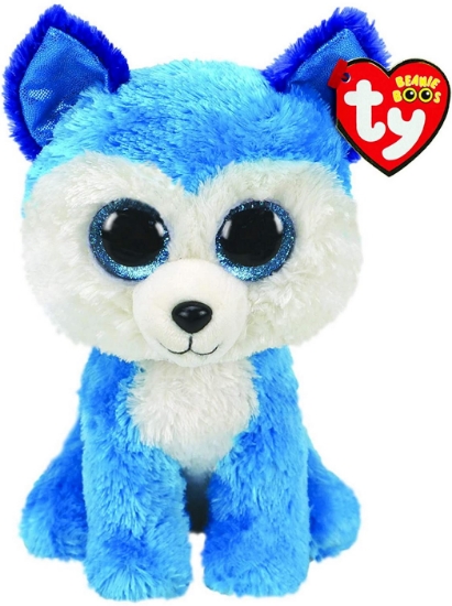 Imagine  PLUS TY 24CM CATEL HUSKY ALBASTRU