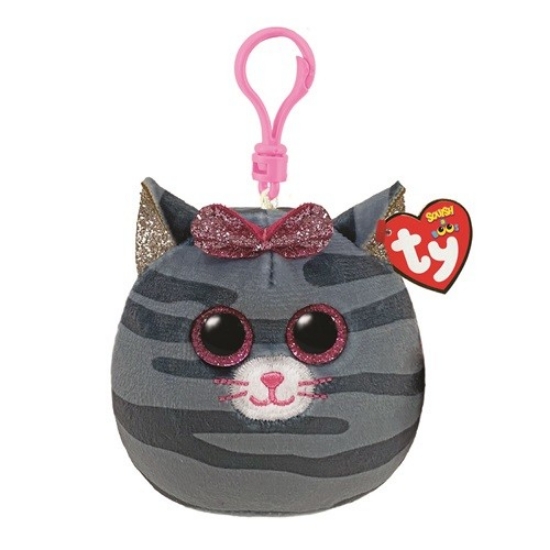 Imagine PLUS BRELOC TY 8.5CM SQUISHY BEANIES KIKI PISICUTA GRI