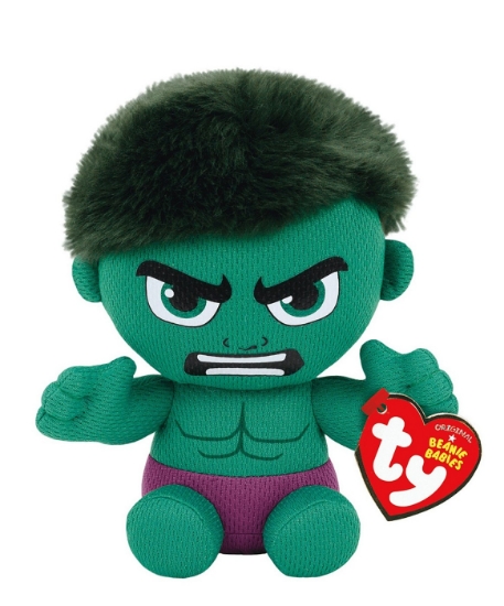 Imagine PLUS TY 15CM BEANIE BABIES MARVEL HULK 