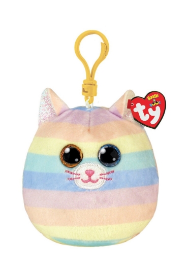 Imagine PLUS BRELOC TY 8.5CM SQUISHY BEANIES PISICUTA HEATHER