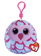 Imagine  Plus breloc TY 8.5 cm Squishy Beanies bufnița Pinky roz